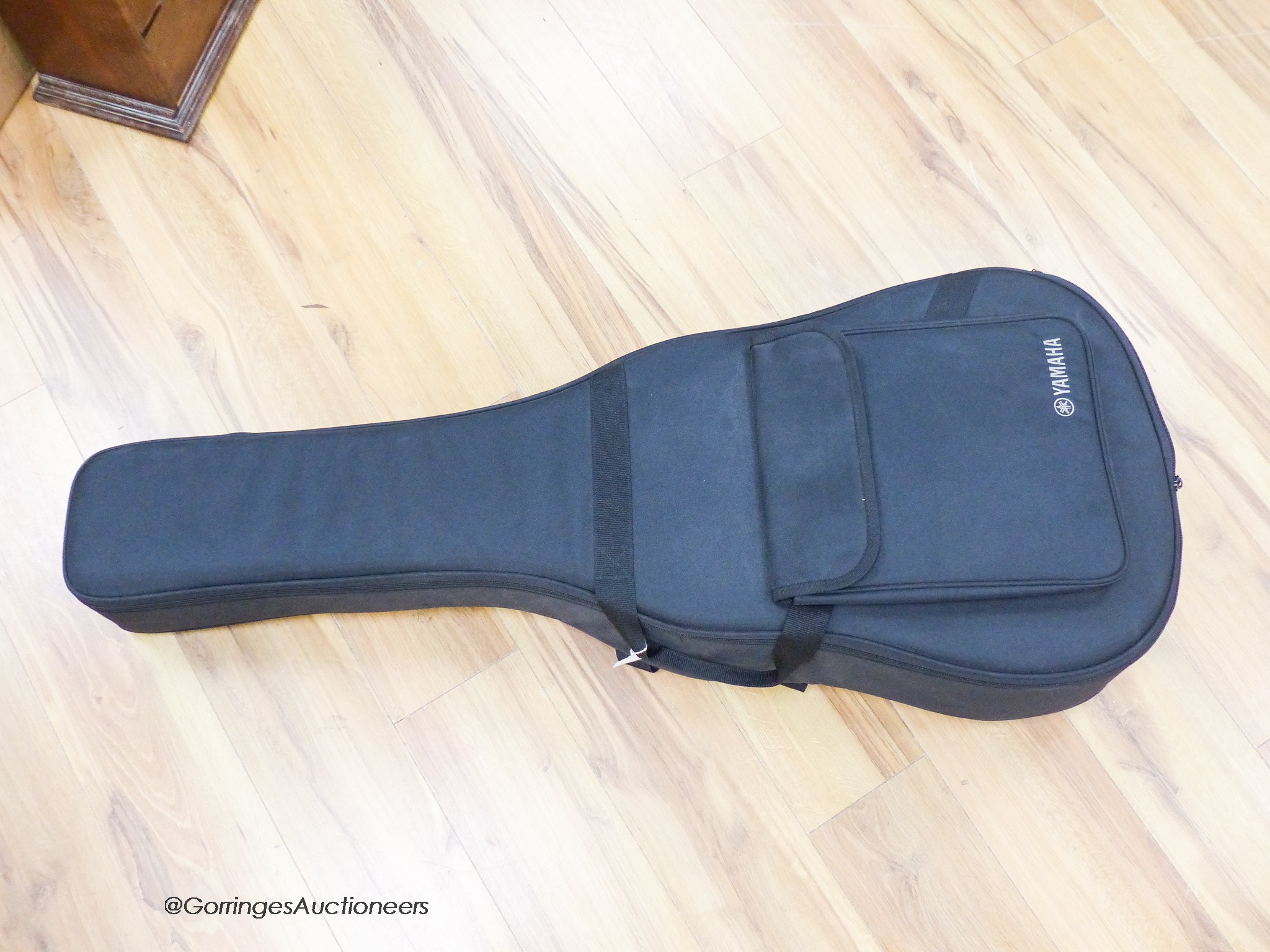 A Yamaha LSTA Tran Acoustic guitar, sunburst with Yamaha soft case